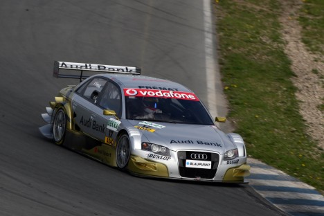 Premats smukke Audi A4, farverne minder om Team Goh på Spa